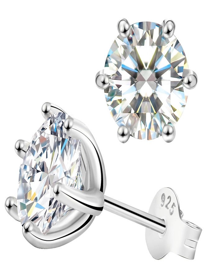 Saintda Moissanite Stud Earrings for Women 925 Sterling Silver Lab Grown Created vvs Diamond Studs Earrings Wedding Gifts Wife Jewelry Women Men Girls - Image 1
